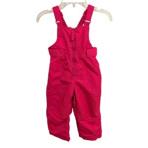 Cherokee Girls 3T Snow Bib Snow Pants Hot Pink‎ Winter Outerwear